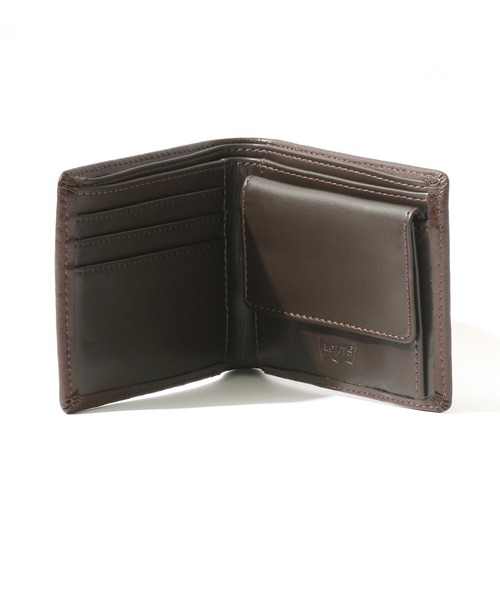 Levi's（リーバイス）の「Levi's/リーバイス メタルプレート二つ折りウォレット（財布・メンズ・ダークブラウン/ブラック・FREE）」の4枚目の写真