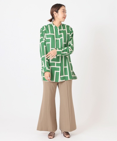 journal standard L'essage（ジャーナルスタンダードレサージュ）の「ジオメトリックプリントシャツ◆（シャツ/ブラウス・レディース・ブルー系その他/グリーン・FREE）」の19枚目の写真