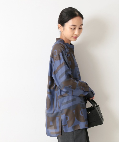 journal standard L'essage（ジャーナルスタンダードレサージュ）の「ジオメトリックプリントシャツ◆（シャツ/ブラウス・レディース・ブルー系その他/グリーン・FREE）」の15枚目の写真