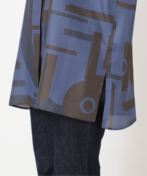 journal standard L'essage（ジャーナルスタンダードレサージュ）の「ジオメトリックプリントシャツ◆（シャツ/ブラウス・レディース・ブルー系その他/グリーン・FREE）」の17枚目の写真