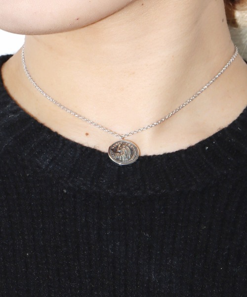 TOM WOOD(トムウッド)の「TOMWOOD/トムウッド Coin Pendant Angel Short コインネックレス(ネックレス・メンズ・シルバー・FREE)」の7枚目の写真
