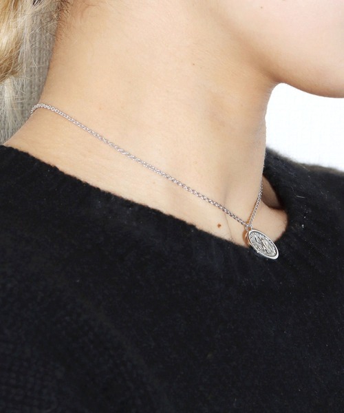 TOM WOOD(トムウッド)の「TOMWOOD/トムウッド Coin Pendant Angel Short コインネックレス(ネックレス・メンズ・シルバー・FREE)」の12枚目の写真
