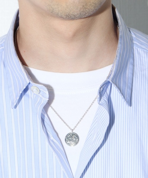 TOM WOOD(トムウッド)の「TOMWOOD/トムウッド Coin Pendant Angel Short コインネックレス(ネックレス・メンズ・シルバー・FREE)」の15枚目の写真