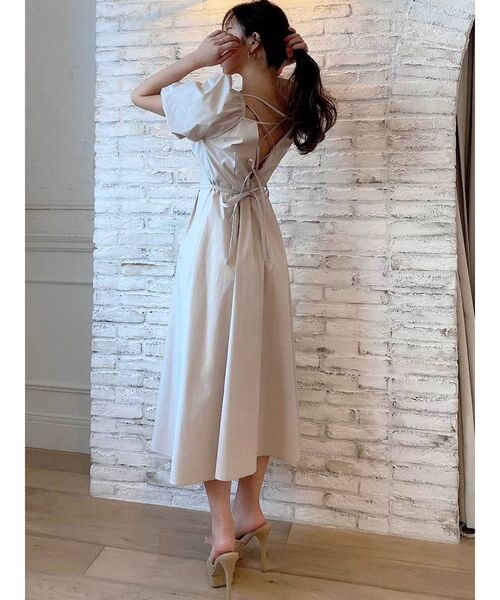 RESEXXY（リゼクシー）の「バッククロスフレアワンピース（ワンピース・レディース・ブラック/ピンク/ブルー/アイボリー・FREE）」の14枚目の写真