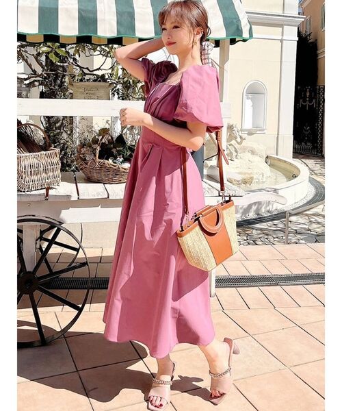 RESEXXY（リゼクシー）の「バッククロスフレアワンピース（ワンピース・レディース・ブラック/ピンク/ブルー/アイボリー・FREE）」の15枚目の写真