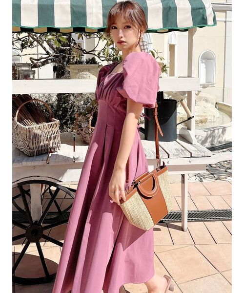 RESEXXY（リゼクシー）の「バッククロスフレアワンピース（ワンピース・レディース・ブラック/ピンク/ブルー/アイボリー・FREE）」の18枚目の写真