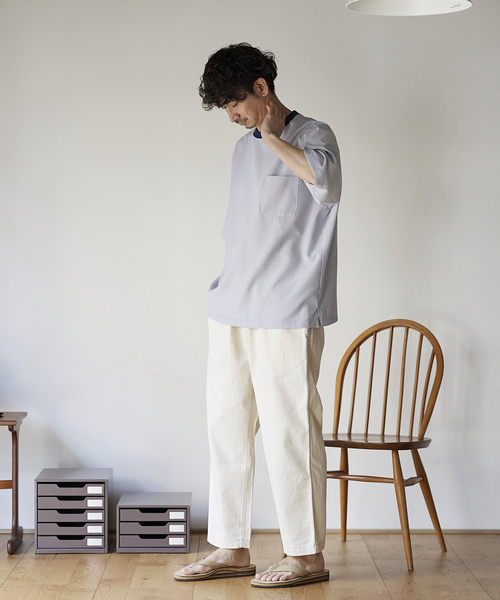 JOURNAL STANDARD relume(ジャーナルスタンダード レリューム)の「サッカーハーフスリーブ ワイドTシャツ(Tシャツ/カットソー・メンズ・ブラック/ベージュ/ブルー・MEDIUM/LARGE)」の20枚目の写真