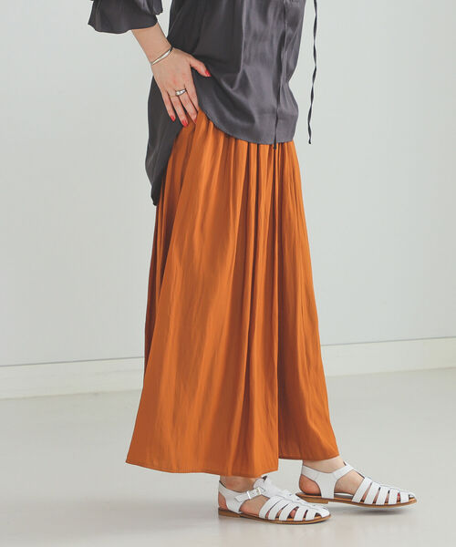 ＜BEAMS HEART＞サテン フレアパンツ BEAMS HEART パンツ 「3色展開」サテン フレア レディース