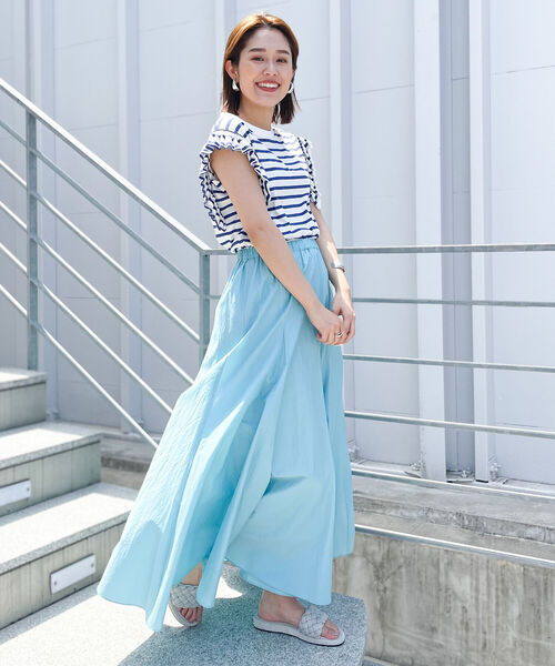 Rie Miller(リエミラー)の「ボーダーフリル袖Tシャツ(Tシャツ/カットソー・レディース・ホワイト系その他4/ホワイト系その他5・38)」の20枚目の写真