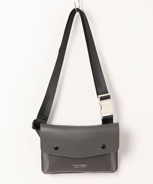 BACK NUMBER（バックナンバー）の「【BACK NUMBER】ＰＵスクエアショルダーバッグ（ショルダーバッグ・メンズ・ブラック/グレー・ONE SIZE）」の2枚目の写真