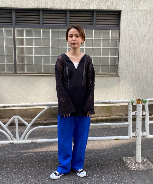 CIAOPANIC（チャオパニック）の「インディアネットレースブラウス（Tシャツ/カットソー・レディース・オレンジ/ブラック/オフホワイト・FREE）」の15枚目の写真