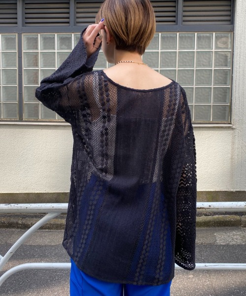 CIAOPANIC（チャオパニック）の「インディアネットレースブラウス（Tシャツ/カットソー・レディース・オレンジ/ブラック/オフホワイト・FREE）」の14枚目の写真