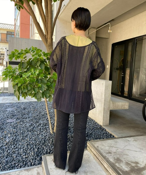 CIAOPANIC（チャオパニック）の「インディアネットレースブラウス（Tシャツ/カットソー・レディース・オレンジ/ブラック/オフホワイト・FREE）」の22枚目の写真