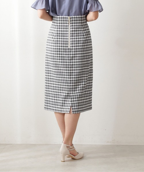 PROPORTION BODY DRESSING（プロポーションボディドレッシング）の「サマーチェックタイトスカート / 1212120409（スカート・レディース・ネイビー/ブラック・SMALL/X-SMALL/MEDIUM）」の8枚目の写真