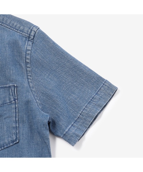 TOMMY HILFIGER（トミーヒルフィガー）の「ショートスリーブデニムシャツ（シャツ/ブラウス・キッズ・ブルー・80ｃｍ/90cm/110cm/100cm/120cm）」の7枚目の写真