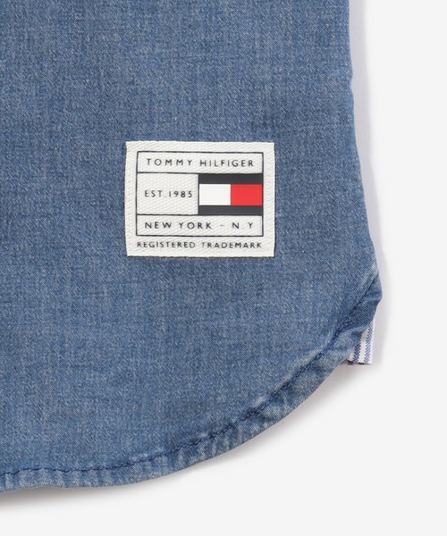 TOMMY HILFIGER（トミーヒルフィガー）の「ショートスリーブデニムシャツ（シャツ/ブラウス・キッズ・ブルー・80ｃｍ/90cm/110cm/100cm/120cm）」の5枚目の写真
