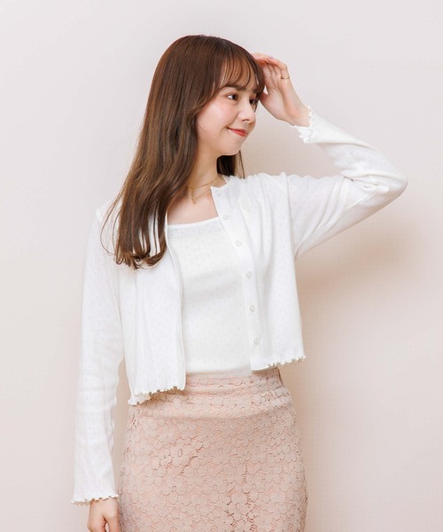 flower(フラワー)の「ルーミーリブトップ(Tシャツ/カットソー・レディース・ホワイト/グリーン・FREE)」の10枚目の写真