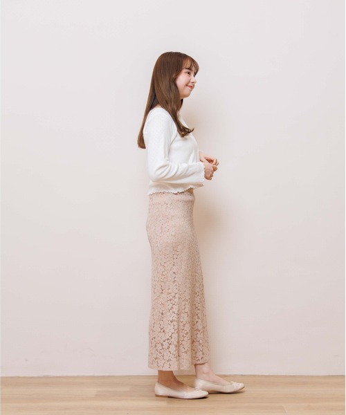 flower(フラワー)の「ルーミーリブトップ(Tシャツ/カットソー・レディース・ホワイト/グリーン・FREE)」の13枚目の写真