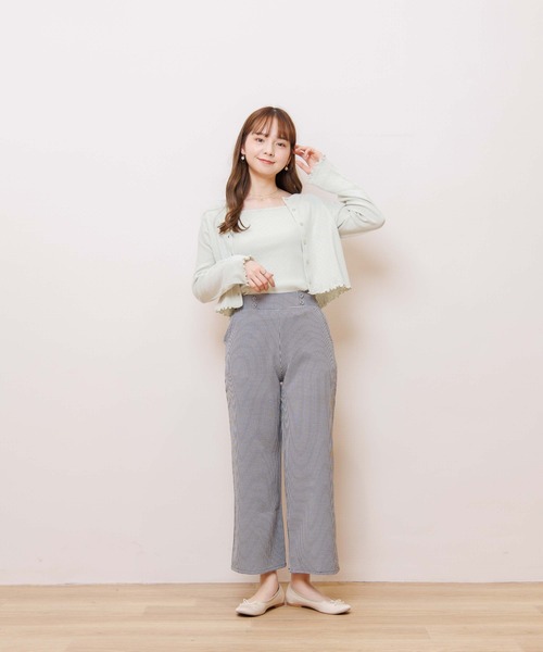 flower(フラワー)の「ルーミーリブトップ(Tシャツ/カットソー・レディース・ホワイト/グリーン・FREE)」の16枚目の写真