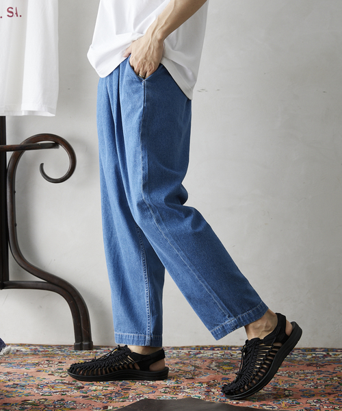 JOURNAL STANDARD relume(ジャーナルスタンダード レリューム)の「8OZ DENIM SLACKS(デニムパンツ・メンズ・ホワイト/ネイビー・LARGE/MEDIUM/SMALL)」の3枚目の写真