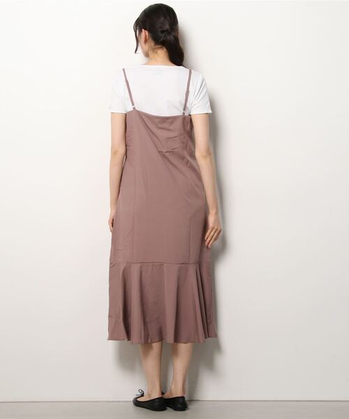 MAISON BREEZE（メゾンブリーズ）の「【MAISON BREEZE】レイヤードコーデで１年中使える♪マーメイドスカートキャミワンピース KNF（ワンピース・レディース・ブラック/ピンク/グリーン/ブルー・FREE）」の6枚目の写真