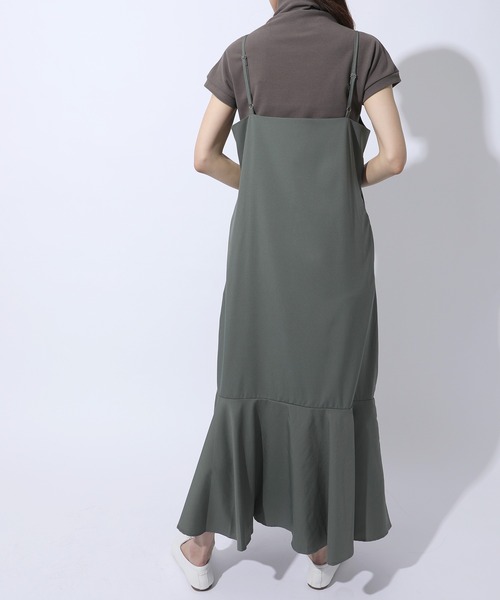 MAISON BREEZE（メゾンブリーズ）の「【MAISON BREEZE】レイヤードコーデで１年中使える♪マーメイドスカートキャミワンピース KNF（ワンピース・レディース・ブラック/ピンク/グリーン/ブルー・FREE）」の11枚目の写真