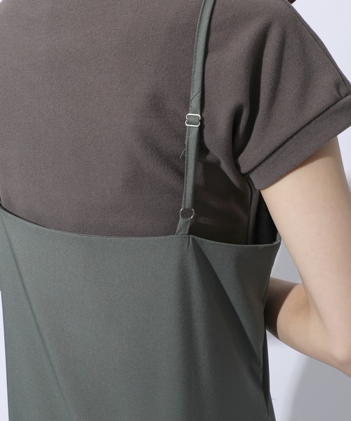 MAISON BREEZE（メゾンブリーズ）の「【MAISON BREEZE】レイヤードコーデで１年中使える♪マーメイドスカートキャミワンピース KNF（ワンピース・レディース・ブラック/ピンク/グリーン/ブルー・FREE）」の12枚目の写真