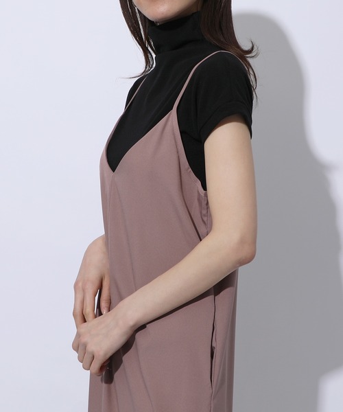 MAISON BREEZE（メゾンブリーズ）の「【MAISON BREEZE】レイヤードコーデで１年中使える♪マーメイドスカートキャミワンピース KNF（ワンピース・レディース・ブラック/ピンク/グリーン/ブルー・FREE）」の14枚目の写真