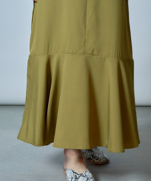 MAISON BREEZE（メゾンブリーズ）の「【MAISON BREEZE】レイヤードコーデで１年中使える♪マーメイドスカートキャミワンピース KNF（ワンピース・レディース・ブラック/ピンク/グリーン/ブルー・FREE）」の16枚目の写真