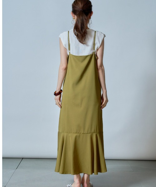 MAISON BREEZE（メゾンブリーズ）の「【MAISON BREEZE】レイヤードコーデで１年中使える♪マーメイドスカートキャミワンピース KNF（ワンピース・レディース・ブラック/ピンク/グリーン/ブルー・FREE）」の19枚目の写真