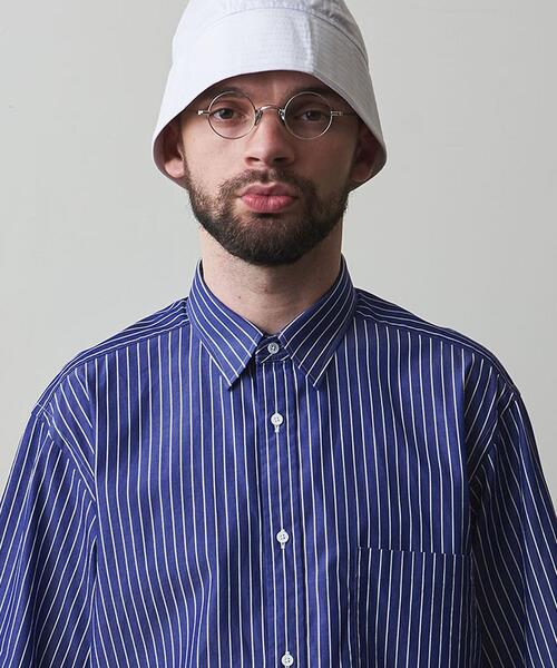 Steven Alan（スティーブンアラン）の「＜Steven Alan＞ 100/2 STRIPE A/DRESS REGULAR COLLAR SHORT SLEEVE SHIRT-LOOSE/シャツ（シャツ/ブラウス・メンズ・ホワイト/ネイビー・S/M/L/XL）」の10枚目の写真