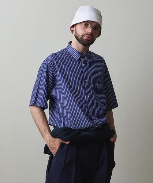 Steven Alan（スティーブンアラン）の「＜Steven Alan＞ 100/2 STRIPE A/DRESS REGULAR COLLAR SHORT SLEEVE SHIRT-LOOSE/シャツ（シャツ/ブラウス・メンズ・ホワイト/ネイビー・S/M/L/XL）」の17枚目の写真