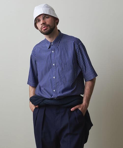STEVEN ALAN ストライプシャツ LOOSE 半袖 スティーブンアラン Steven Alan（スティーブンアラン）の「＜Steven Alan＞ C/CU