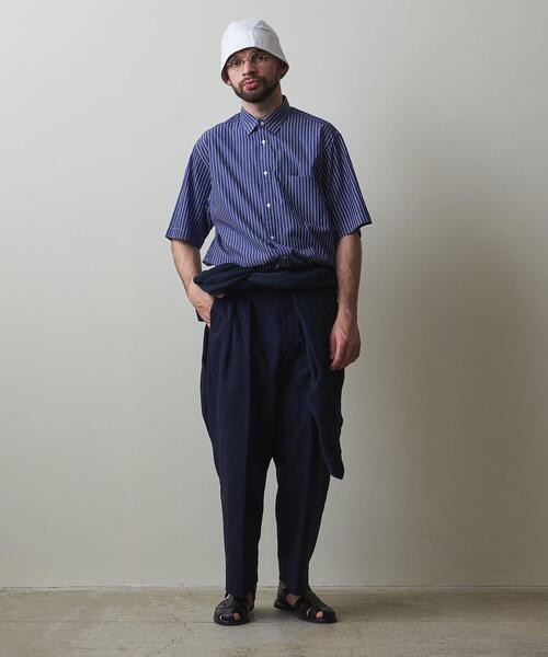 Steven Alan（スティーブンアラン）の「＜Steven Alan＞ 100/2 STRIPE A/DRESS REGULAR COLLAR SHORT SLEEVE SHIRT-LOOSE/シャツ（シャツ/ブラウス・メンズ・ホワイト/ネイビー・S/M/L/XL）」の19枚目の写真