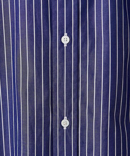 Steven Alan｜定価2万 濃紺 バンドカラーリネンシャツ 麻100% Steven Alan｜定価2万 濃紺 バンドカラーリネンシャツ 麻100