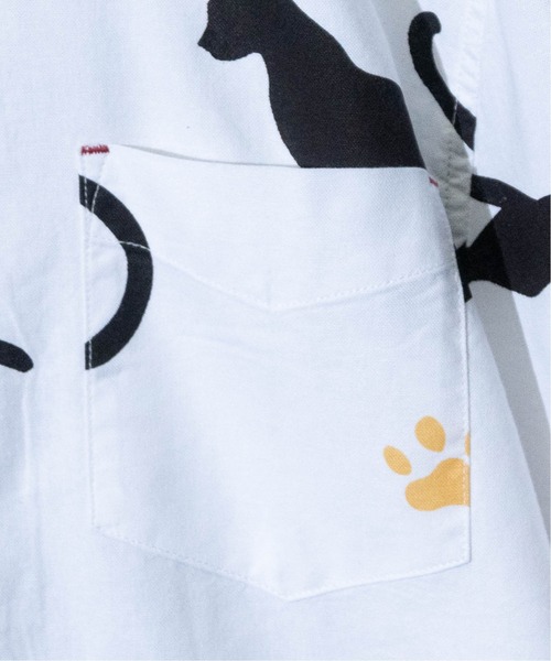 Candy Fantasy(キャンディーファンタジー)の「【a】オックス フレンチブル/ネコ柄半袖レギュラーシャツ(シャツ/ブラウス・メンズ・ホワイト/サックスブルー/ライトグリーン/ホワイト系その他・MEDIUM/LARGE)」の12枚目の写真