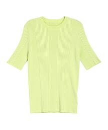 ELENDEEK | ハーフスリーブリブニット(ニット/セーター)