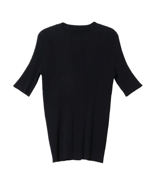 ELENDEEK（エレンディーク）の「ハーフスリーブリブニット（ニット/セーター・レディース・オフホワイト/ブラック/ブルー/ミント/ブラウン・FREE）」の3枚目の写真