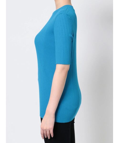 ELENDEEK（エレンディーク）の「ハーフスリーブリブニット（ニット/セーター・レディース・オフホワイト/ブラック/ブルー/ミント/ブラウン・FREE）」の20枚目の写真