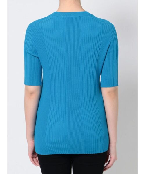 ELENDEEK（エレンディーク）の「ハーフスリーブリブニット（ニット/セーター・レディース・オフホワイト/ブラック/ブルー/ミント/ブラウン・FREE）」の19枚目の写真