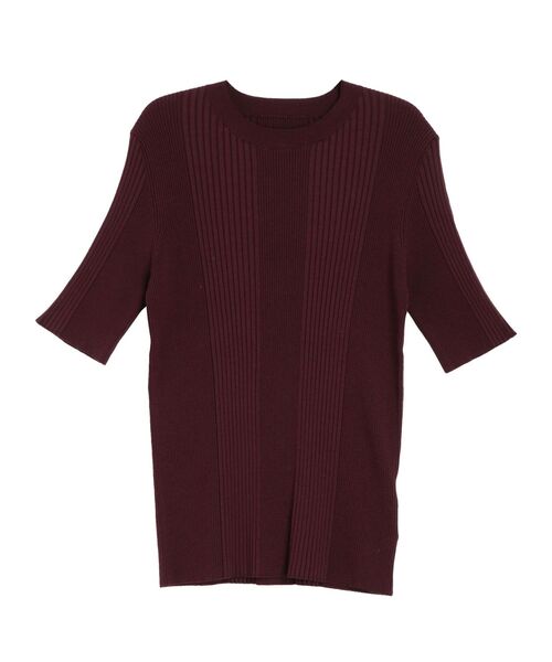 ELENDEEK（エレンディーク）の「ハーフスリーブリブニット（ニット/セーター・レディース・オフホワイト/ブラック/ブルー/ミント/ブラウン・FREE）」の7枚目の写真