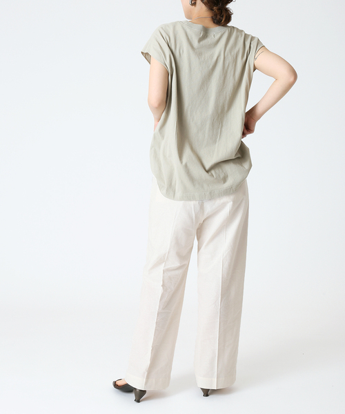 B.C STOCK（ベーセーストック）の「2wayサス付きパンツ（スラックス・レディース・グレー/ライトカーキ/アイボリー・FREE）」の14枚目の写真