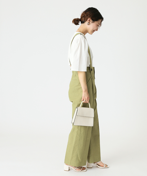 B.C STOCK（ベーセーストック）の「2wayサス付きパンツ（スラックス・レディース・グレー/ライトカーキ/アイボリー・FREE）」の19枚目の写真