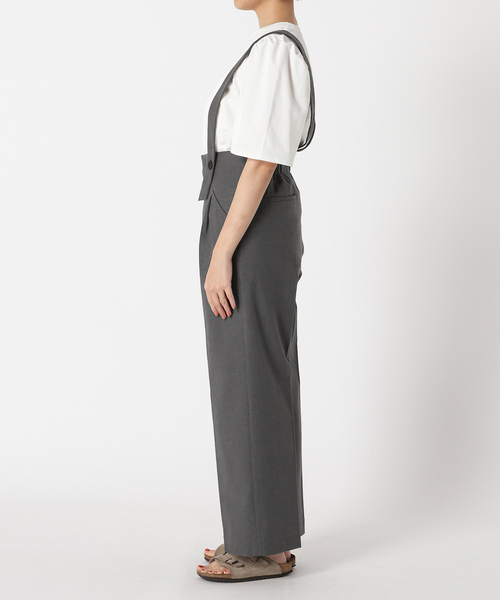 B.C STOCK（ベーセーストック）の「2wayサス付きパンツ（スラックス・レディース・グレー/ライトカーキ/アイボリー・FREE）」の21枚目の写真