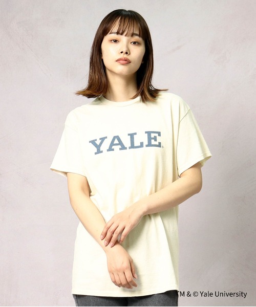 THE BAREFOOT（ベアフット）の「【 YALE / イェール 】 YALE LOGO Tee プリント 染み込み イエール カレッジT（Tシャツ/カットソー・メンズ・ホワイト/グレー/ナチュラル・MEDIUM/LARGE/X-LARGE）」の16枚目の写真
