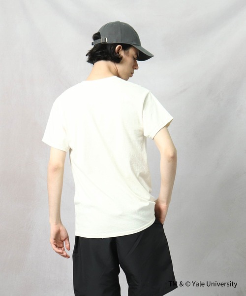THE BAREFOOT（ベアフット）の「【 YALE / イェール 】 YALE LOGO Tee プリント 染み込み イエール カレッジT（Tシャツ/カットソー・メンズ・ホワイト/グレー/ナチュラル・MEDIUM/LARGE/X-LARGE）」の14枚目の写真