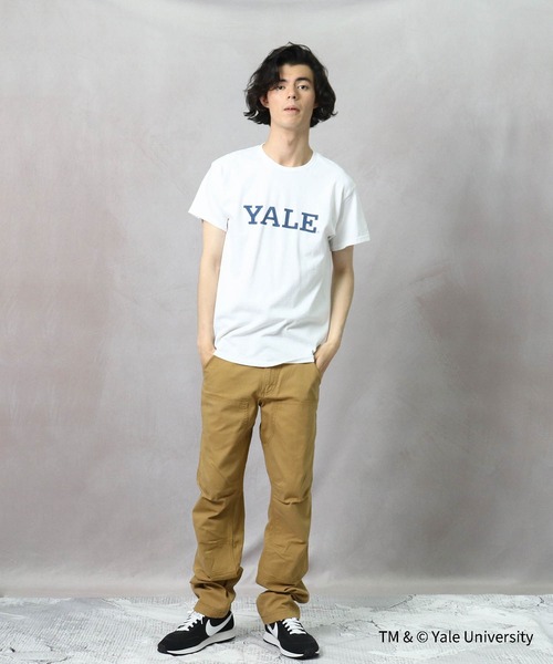 THE BAREFOOT（ベアフット）の「【 YALE / イェール 】 YALE LOGO Tee プリント 染み込み イエール カレッジT（Tシャツ/カットソー・メンズ・ホワイト/グレー/ナチュラル・MEDIUM/LARGE/X-LARGE）」の4枚目の写真