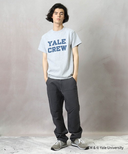 THE BAREFOOT（ベアフット）の「【 YALE / イェール 】 YALE LOGO Tee プリント 染み込み イエール カレッジT（Tシャツ/カットソー・メンズ・ホワイト/グレー/ナチュラル・MEDIUM/LARGE/X-LARGE）」の8枚目の写真