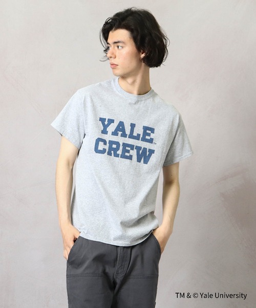 THE BAREFOOT（ベアフット）の「【 YALE / イェール 】 YALE LOGO Tee プリント 染み込み イエール カレッジT（Tシャツ/カットソー・メンズ・ホワイト/グレー/ナチュラル・MEDIUM/LARGE/X-LARGE）」の9枚目の写真