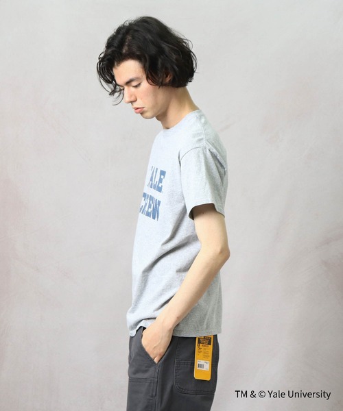 THE BAREFOOT（ベアフット）の「【 YALE / イェール 】 YALE LOGO Tee プリント 染み込み イエール カレッジT（Tシャツ/カットソー・メンズ・ホワイト/グレー/ナチュラル・MEDIUM/LARGE/X-LARGE）」の10枚目の写真